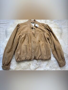 We The Free Suede Jacket in Light Brown